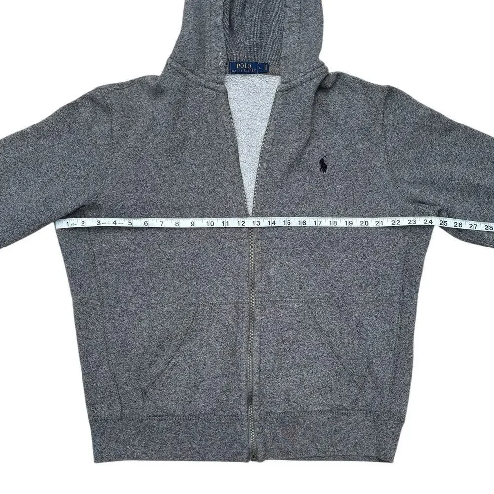 Polo Ralph Lauren Fleece Full-Zip Hoodie Men’s Size L Ash Grey Heather
